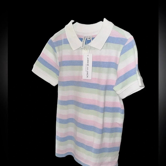 NWT JANIE and JACK THE CLASSIC STRIPED PIQUE POLO - Picture 4 of 6